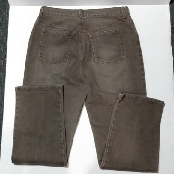 Ladies Gloria Vanderbilt Brown Jeans Sz 12 P - Picture 2 of 5